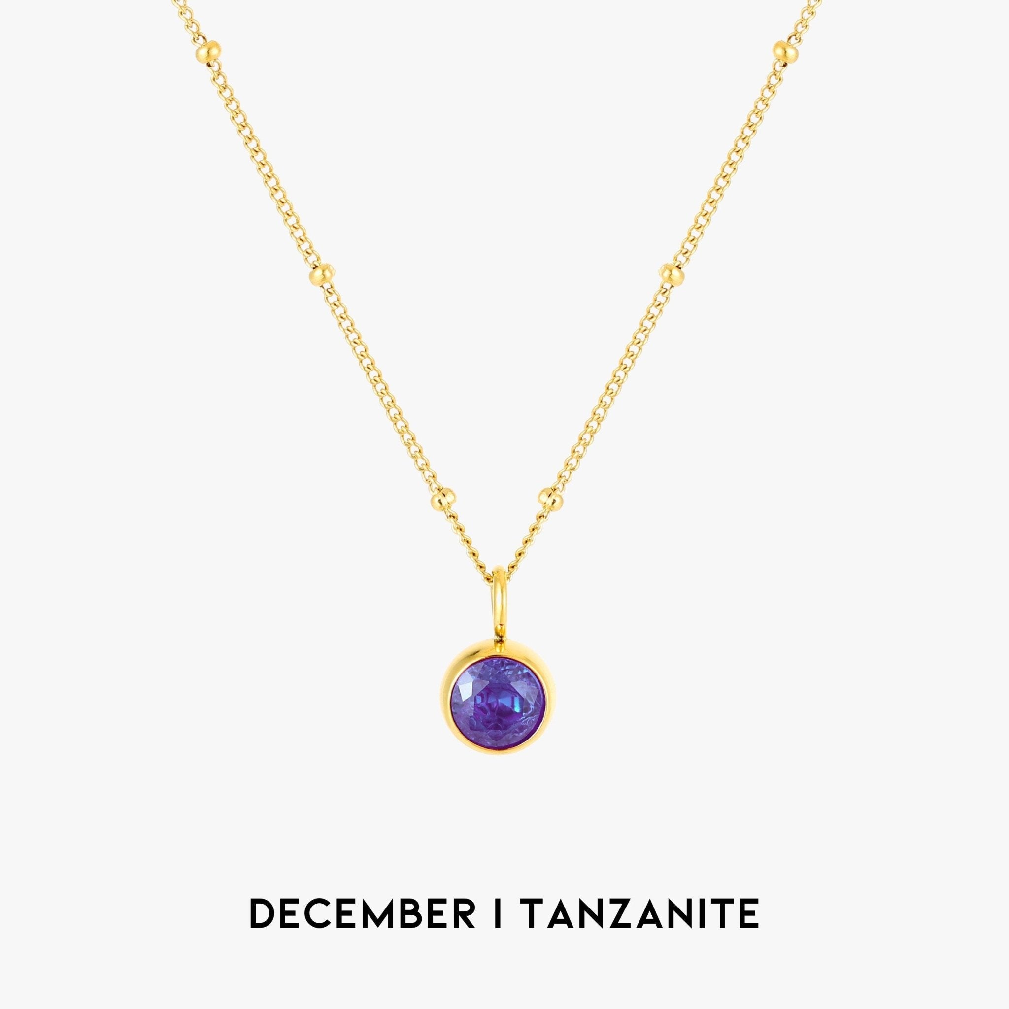 Amelia Birthstone Necklace - Pendant Necklaces