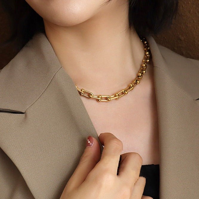 Aria Bold Link Chain Necklace - Chain Necklaces