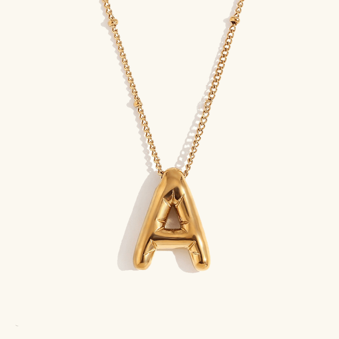 Aurelia Balloon Initial Necklace - Pendant Necklaces