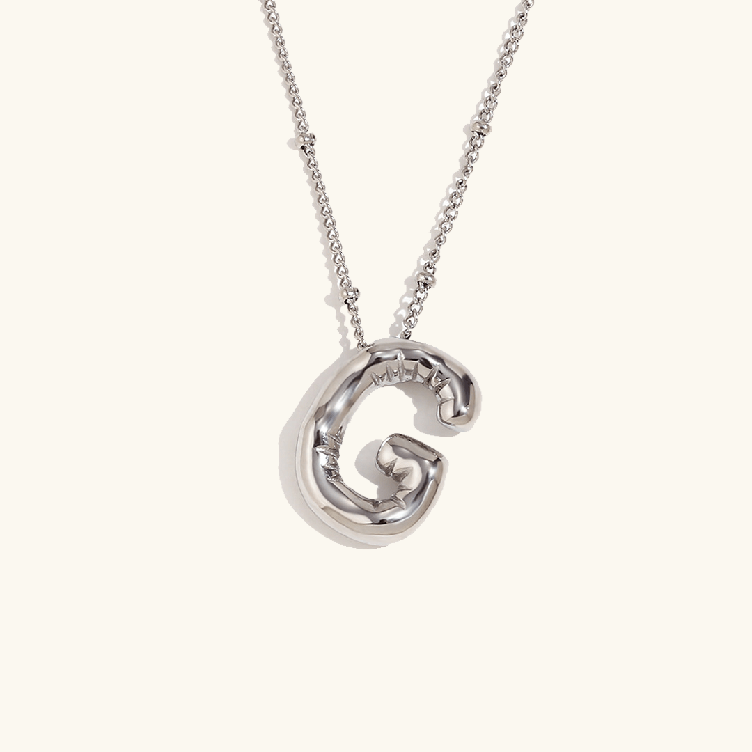 Aurelia Balloon Initial Necklace - Pendant Necklaces