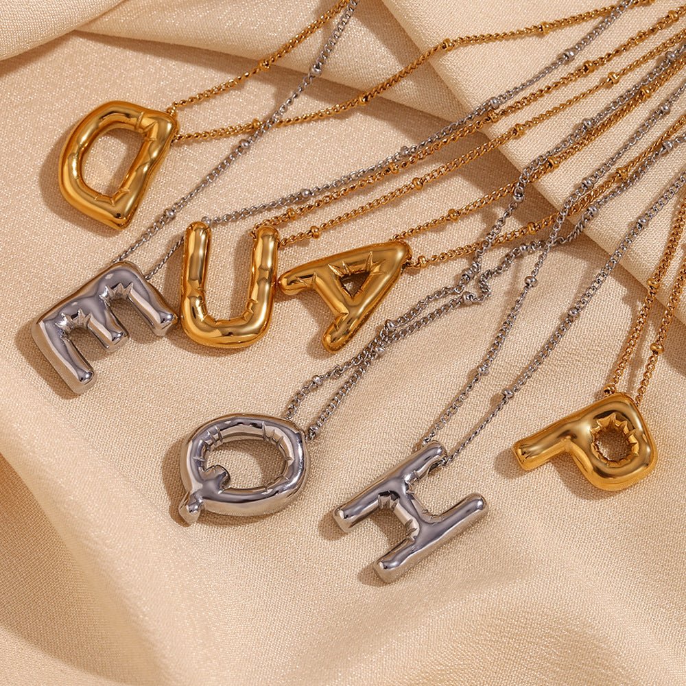 Aurelia Balloon Initial Necklace - Pendant Necklaces