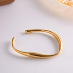 Aurora Sculpted Open Bangle - Bangles