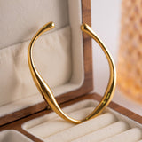 Aurora Sculpted Open Bangle - Bangles