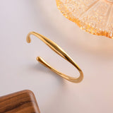 Aurora Sculpted Open Bangle - Bangles