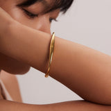 Aurora Sculpted Open Bangle - Bangles