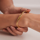 Aurora Sculpted Open Bangle - Bangles