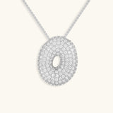 Bubble Initial Diamond Necklace - Pendant Necklaces
