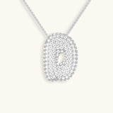 Bubble Initial Diamond Necklace - Pendant Necklaces