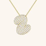 Bubble Initial Diamond Necklace - Pendant Necklaces