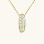 Bubble Initial Diamond Necklace - Pendant Necklaces