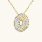 Bubble Initial Diamond Necklace - Pendant Necklaces