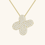 Bubble Initial Diamond Necklace - Pendant Necklaces