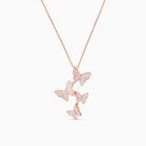 Cascading Butterfly Pendant Necklace - Joyería