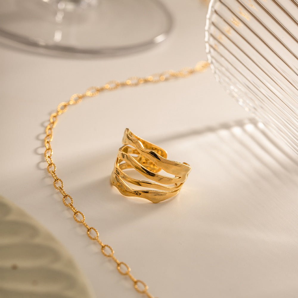 Cass Layered Gold Ring - Ring