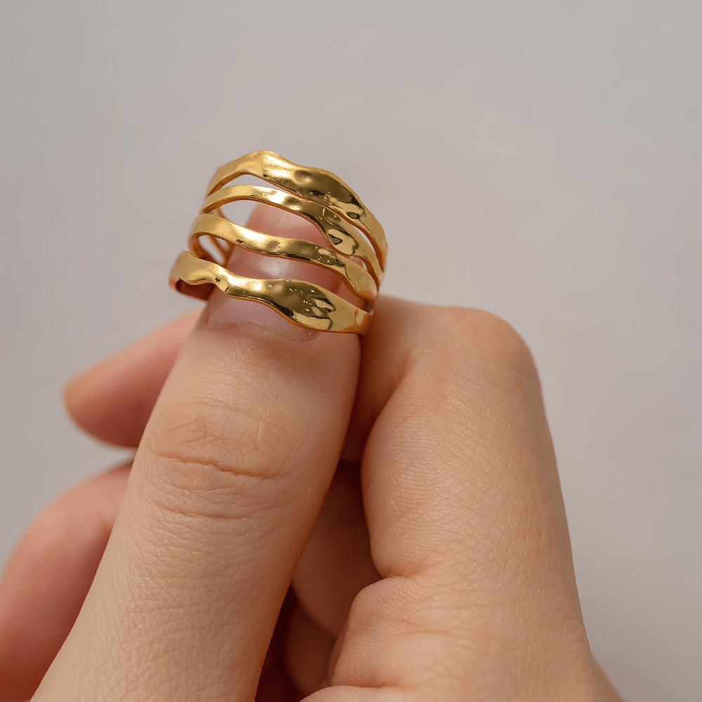 Cass Layered Gold Ring - Ring