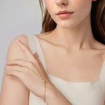 Celeste Dainty Gold Hand Chain Bracelet - Chain Bracelets