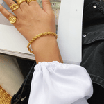 Clara Rope Chain Gold Bracelet - Chain Bracelets