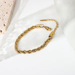 Clara Rope Chain Gold Bracelet - Chain Bracelets