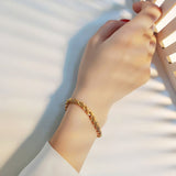 Clara Rope Chain Gold Bracelet - Chain Bracelets