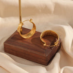 Classic Flat Gold Hoop Earrings - Earrings