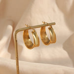 Classic Flat Gold Hoop Earrings - Earrings