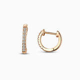 Classic Pavé Huggie Hoop Earrings - Joyería