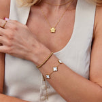Cloe White Clover Chain Bracelet - Chain & Link Bracelets