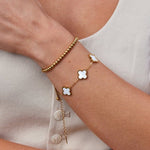 Cloe White Clover Chain Bracelet - Chain & Link Bracelets
