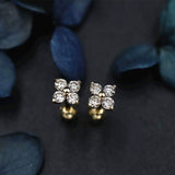 Clover Crystal Stud Earrings - Earrings