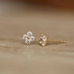 Clover Crystal Stud Earrings - Earrings