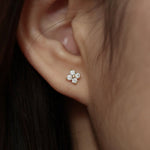Clover Crystal Stud Earrings - Earrings