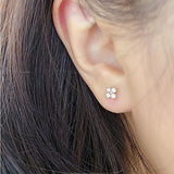 Clover Crystal Stud Earrings - Earrings