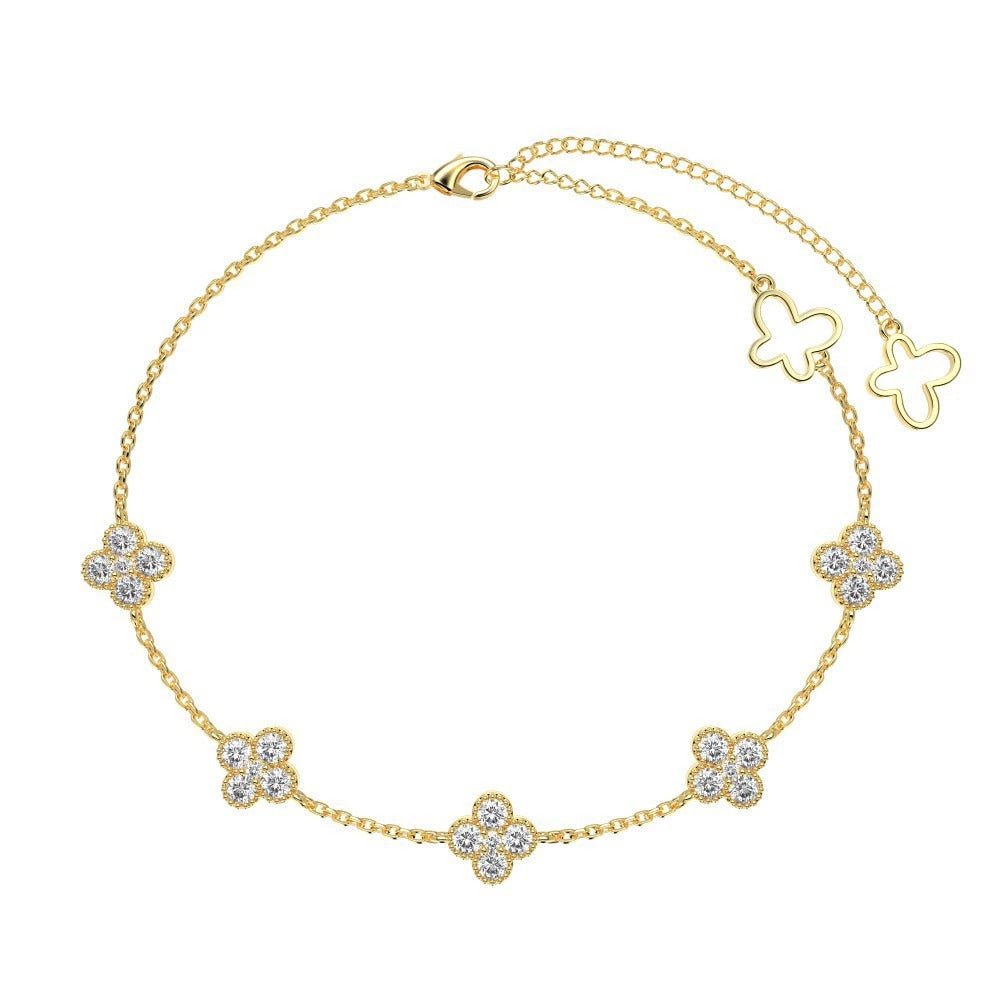 Clover Pave Elegance Bracelet - Charm Bracelets