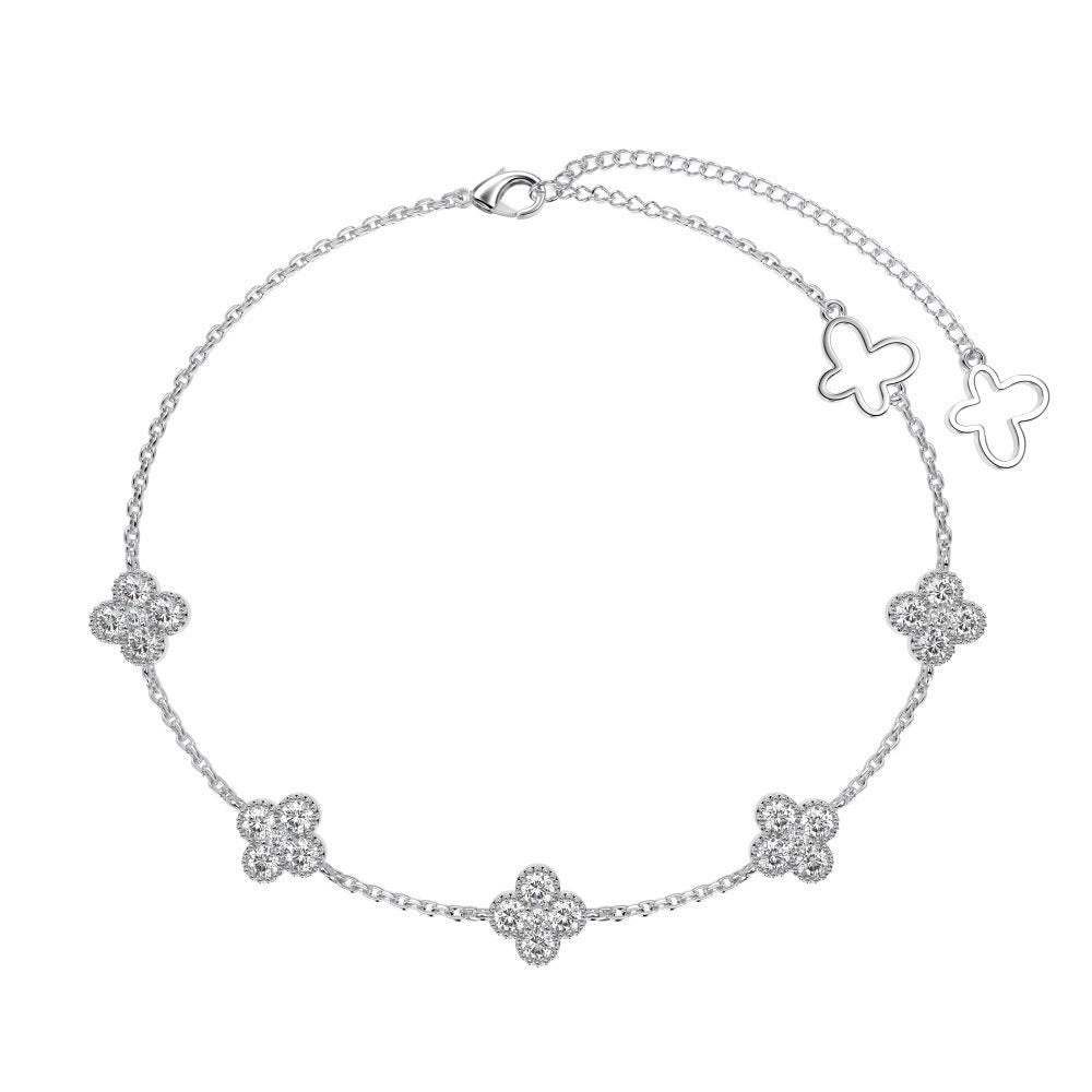 Clover Pave Elegance Bracelet - Charm Bracelets