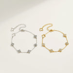 Clover Pave Elegance Bracelet - Charm Bracelets