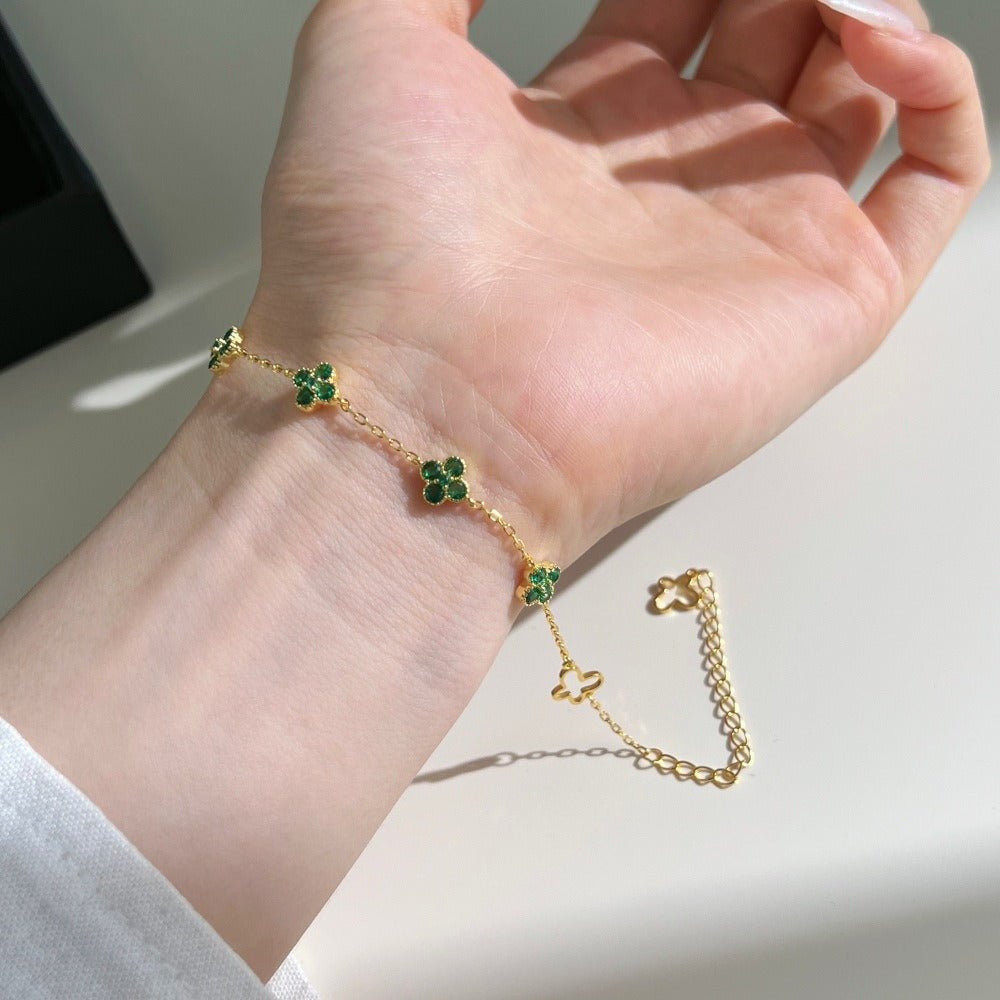 Clover Pave Elegance Bracelet - Charm Bracelets