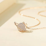 Crystal Planet and Star Pendant Necklace - Necklaces