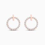 Crystal Round Hoop Earrings in Sterling Shine - Joyería > Pendientes > Pendientes pequeños