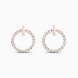 Crystal Round Hoop Earrings in Sterling Shine - Joyería > Pendientes > Pendientes pequeños