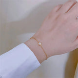 Dainty Gold Crystal Bracelet – Minimalist Adjustable Jewelry - Moederdag armbanden