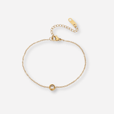 Dainty Gold Crystal Bracelet – Minimalist Adjustable Jewelry - Moederdag armbanden