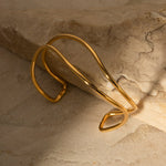 Dakota Intertwined Gold Cuff Bracelet - Cuff Bracelets