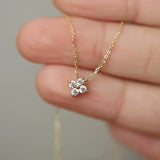 Delicate Crystal Blossom Pendant Necklace - Pendant Necklaces