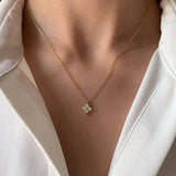 Delicate Crystal Blossom Pendant Necklace - Pendant Necklaces