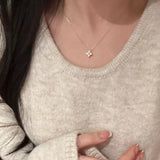 Delicate Crystal Blossom Pendant Necklace - Pendant Necklaces