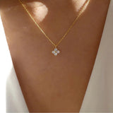 Delicate Crystal Blossom Pendant Necklace - Pendant Necklaces