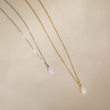Elara Opal Drop Pendant Necklace - Pendant Necklaces