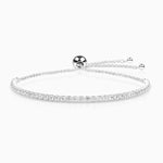 Elegant Adjustable Silver Tennis Bracelet - Bracelets