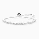 Elegant Adjustable Silver Tennis Bracelet - Bracelets