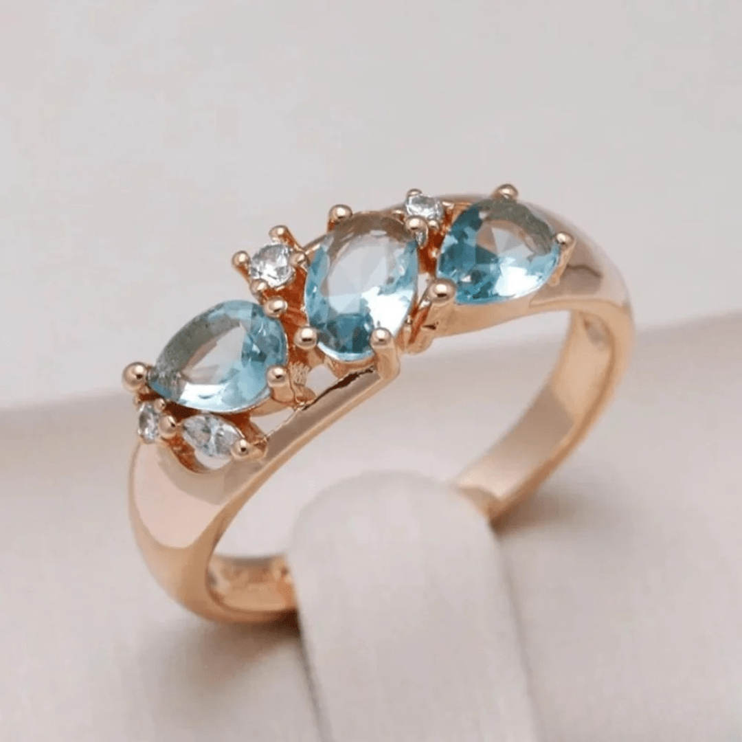 Elegant Oval Cut Topaz Crystal Ring for Women - Ring